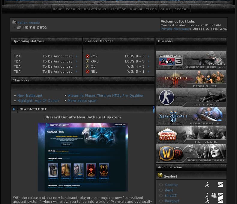 Website template design.